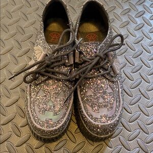 Sparkly Black Pumpkin Shoes